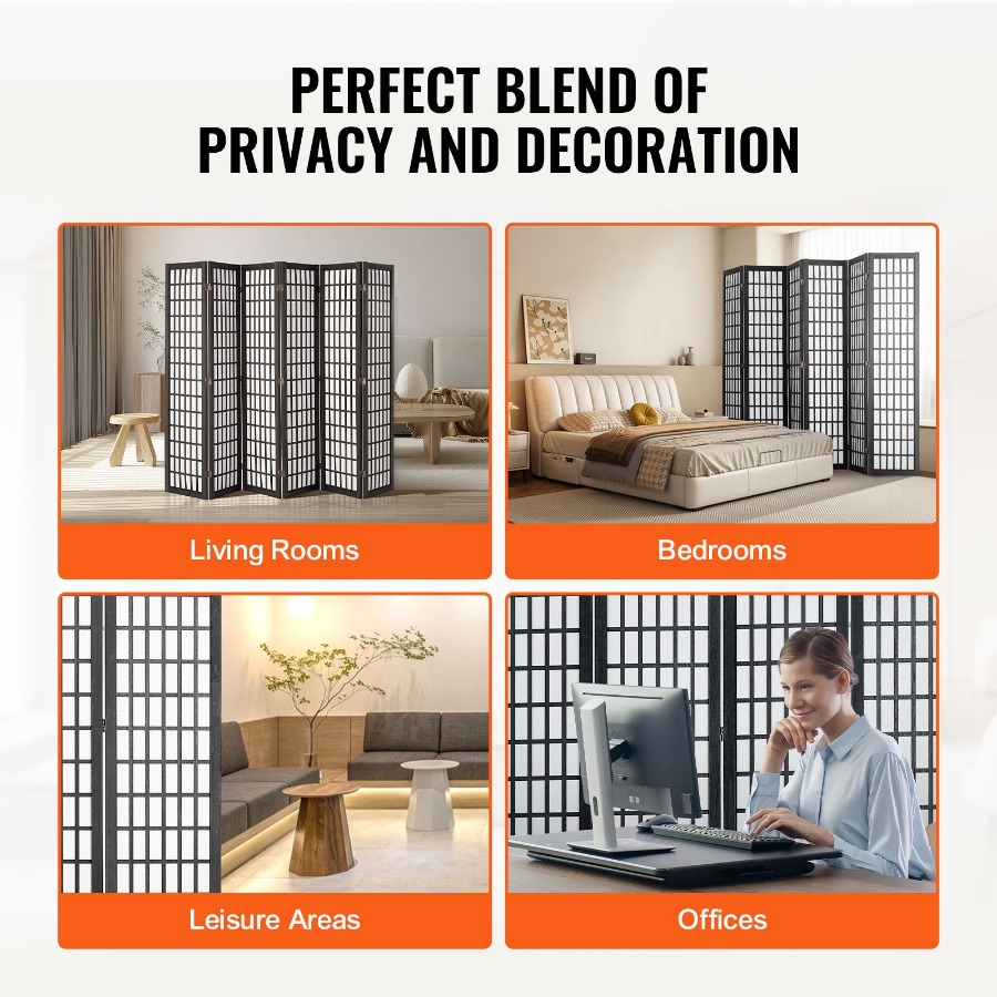 6 Panel Japanese Room Divider  - огляд і ціна Partition Screen Divider