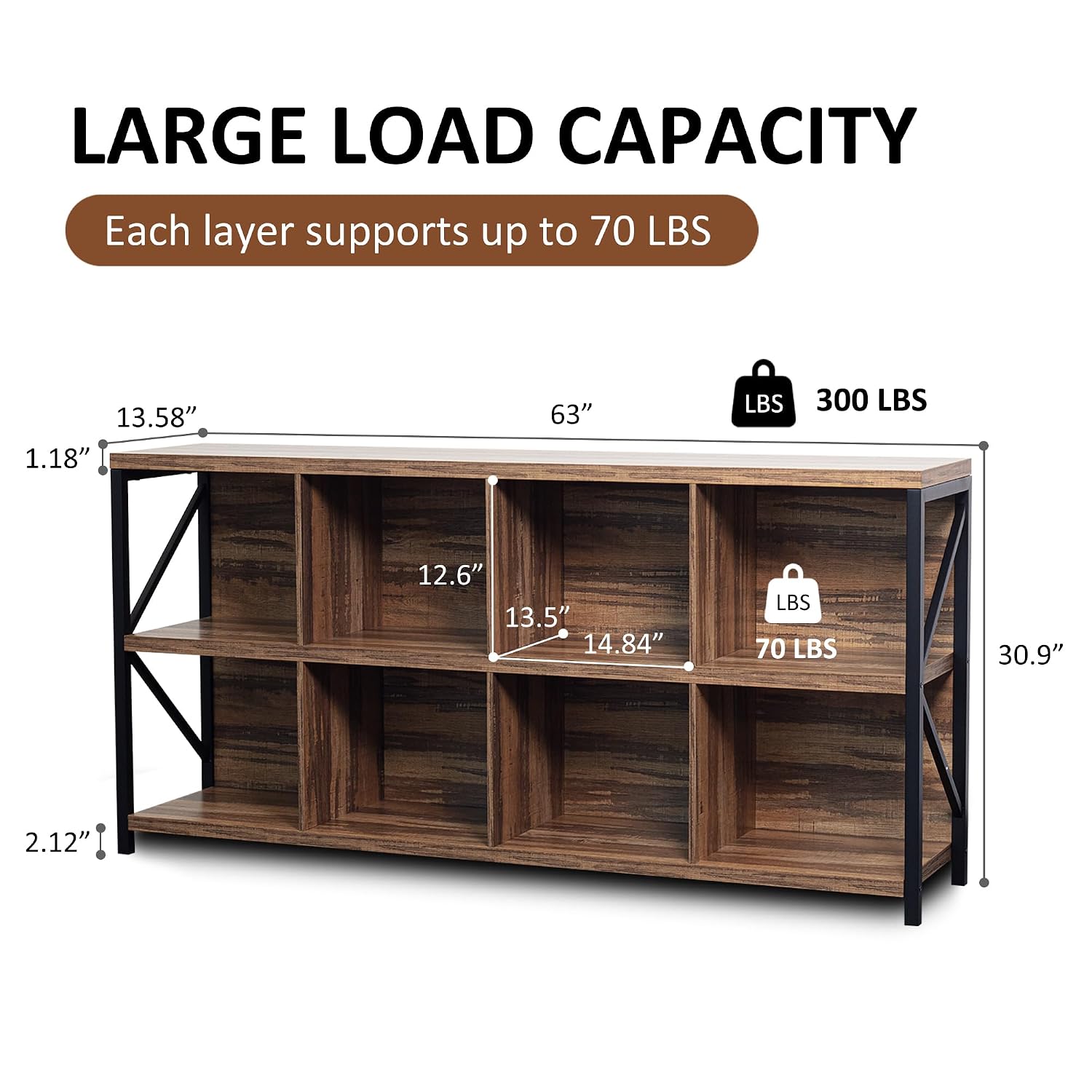 8 Cube Storage Organizer Books - огляд і ціна Office X Furniture
